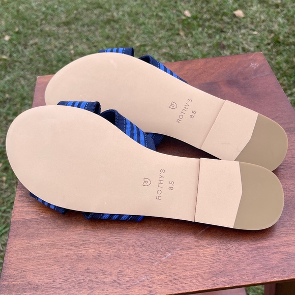 Rothy's The Knot Slide Sandals Size 8.5 Cobalt Blue - Picture 5 of 5